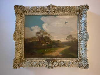 An Essex Farmstead By C. Foster, Framed Oil Painting