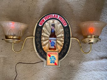 Original Pabst Blue Ribbon Beer Lighted Wall  Sign
