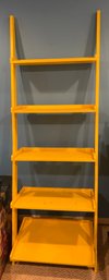 Yellow Wood Ladder Shelf