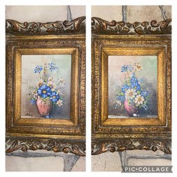 Pair Of Floral Oils