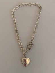 Tiffany & Co Sterling Chain Heart Necklace
