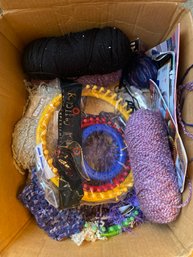 Box Of Knitting Supplies