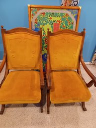 Pair Of Mustard Arm Chairs