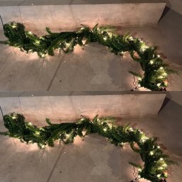 Pair Of Frontgate Prelit Garland. 6ft