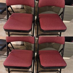 4 Folding Cushioned Chairs