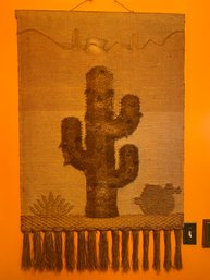 Needlepoint Cactus Wall Hanging