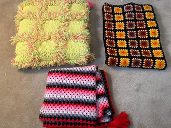 Three Crocheted Blankets