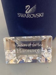 Swarovski Wonders Of The Sea Harmony Title Plaque 2005