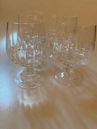 Set Of 4 Crystal Brandy Glasses