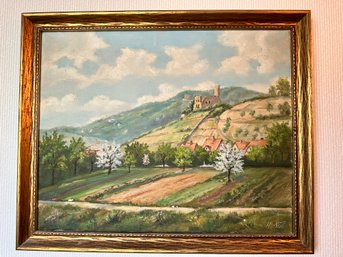 Hill Farm. Oil Painting