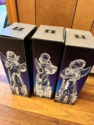 Mikasa Herald Collection Of Three Glass Angels - Full Lead Crystal Germany
