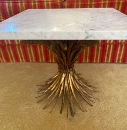 Marble & Metal Wheat Table