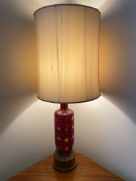 Retro Red Glass Lamp