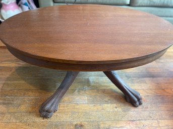 Vintage Coffee Table With Lion Foot Legs