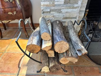 Fireplace Wood Holder And Wood