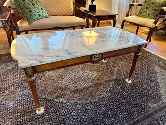 Marble Top Louis XV Style Coffee Table