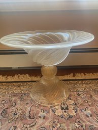 Heavy Swirl Glass Centerpiece