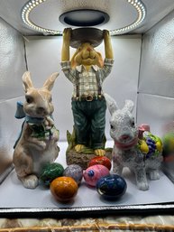 Easter Lot With Marble Eggs