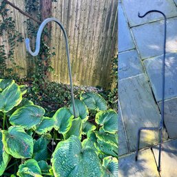 Two Shepherd Hooks About 3ft Tall