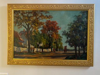 Oil Painting, Afternoon Stroll , Framed
