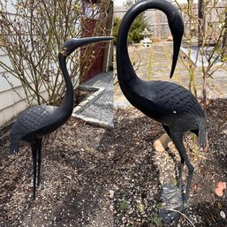 Two Metal Garden Birds