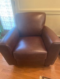 Brown Leather Accent Chair