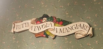 Everyone To The Table To Eat Italian Sign