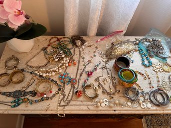Large Lot Of Assorted Jewelry.  With Semiprecious Stones