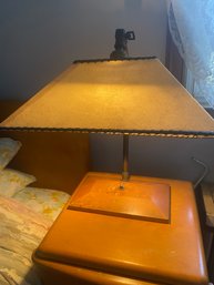 Vintage Desk Lamp With Fiberglass Shade