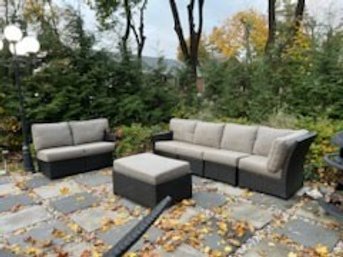 7 Piece Patio Set. Resin Wicket With Cushions