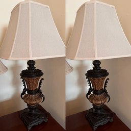 Pair Of Tall Vintage Lamps
