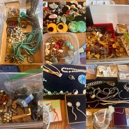 Large Lot Of Assorted Costume Jewelry