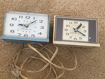 Pair Of Vintage Electric Clocks
