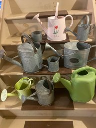 Large Lot Of Watering Cans