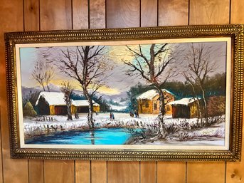 Snow,scene Oil Painting
