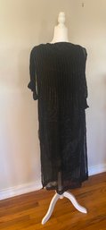 Antique 1910 - 1920s Black Beaded Dress