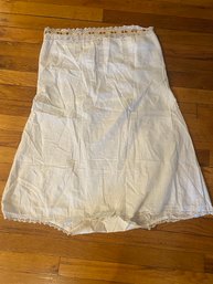 Antique Cotton Early 1900s Slip With Split Skirt