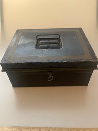 Vintage Tin Box With Key