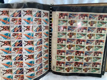 Stamp Collection Binder With Stamps