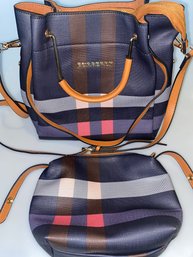 Burberry Handbag & Matching Purse
