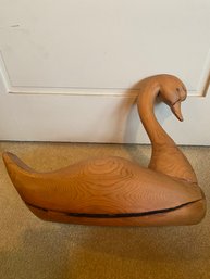 Carved Wood Duck Made In Canada