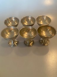 Set Of 6 Sterling Dessert Cups