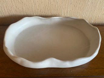 Van Briggle Art Pottery White Centerpiece Bowl Tray