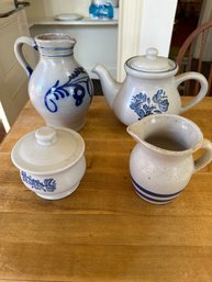 Lot Of 4 Blue And White