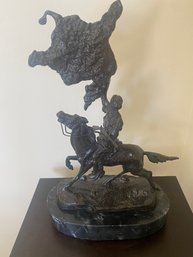 Frederic Remington Bronze Statue/sculpture The Buffalo Signal