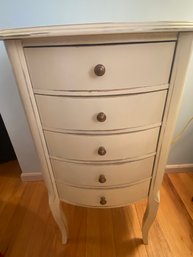 Ivory Accent Table With Drawers