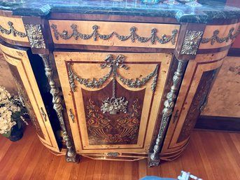Louis XVI Style Cabinet With Marble Top