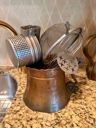 Vintage Kitchen Accessories In Copper Pot