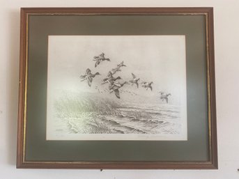 BARNEY ANDERSON SIGNED NUMBERED & MATTED DUCKS IN FLIGHT