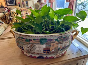 Chinese Porcelain Bowl With Plant